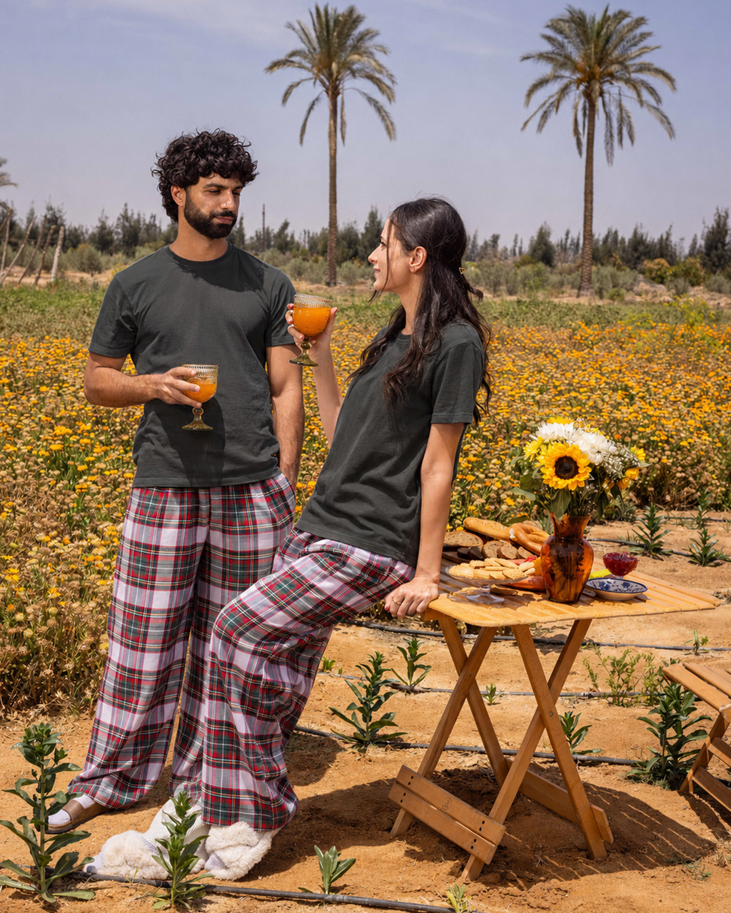 Red Plaid Pyjama Pants set