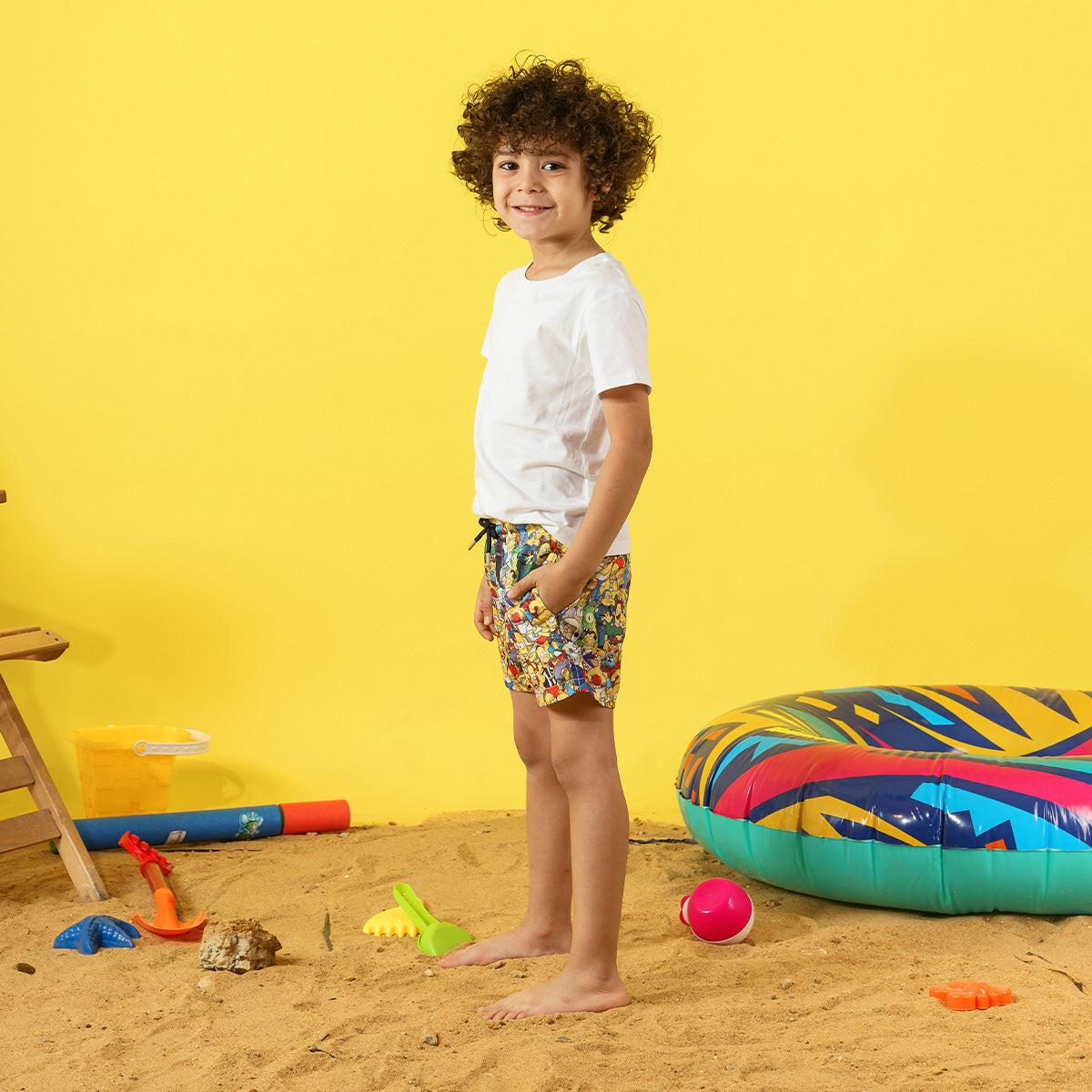 Kids Simpsons Swim Short Secondary image