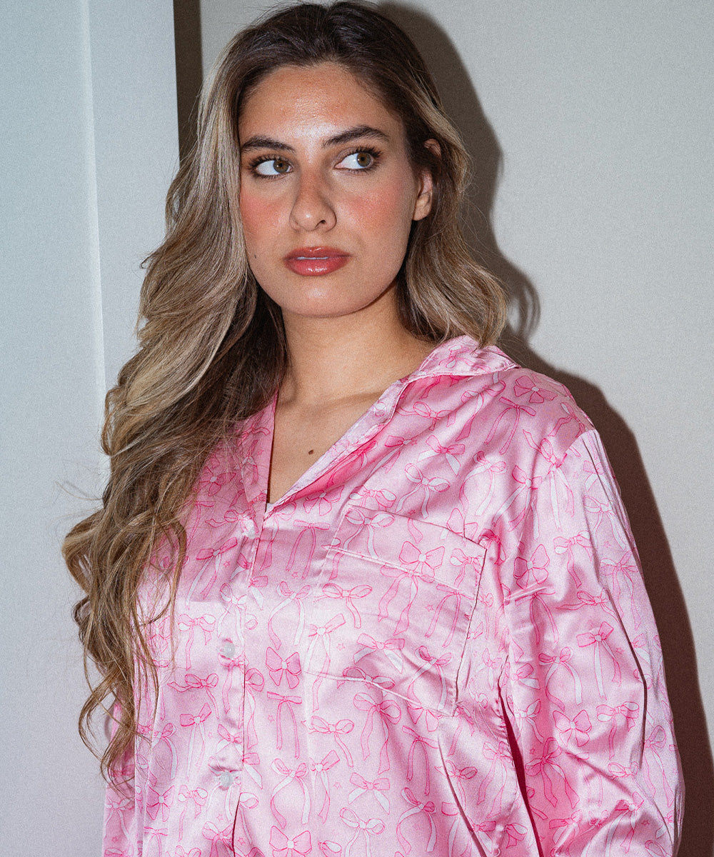 Bows Satin Pyjama Set