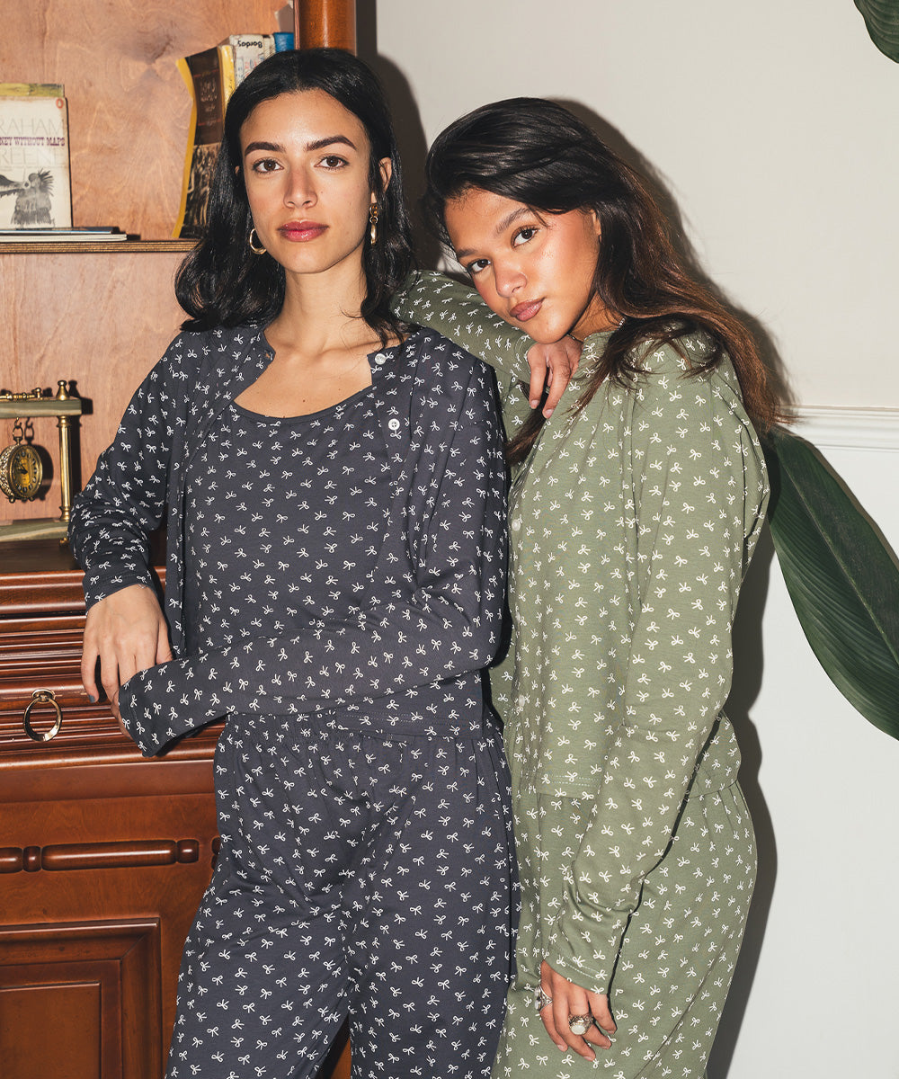 Ribbons PJ 3 Pieces Set Navy