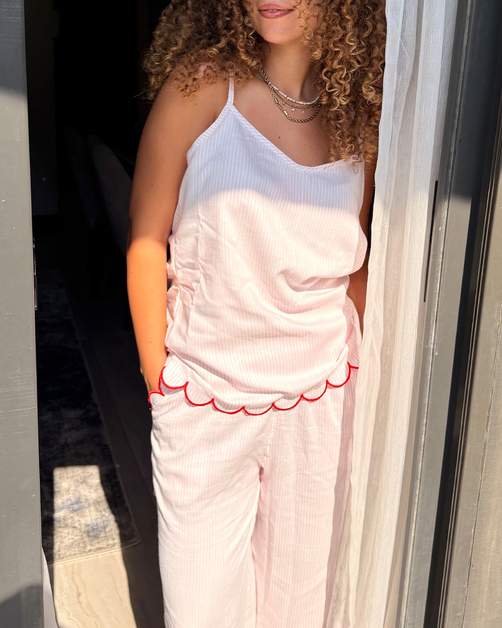 Heavenly Stripes Set (Ladies)- Pink