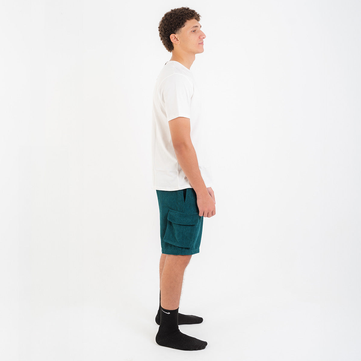 Teal Corduroy Short Secondary image