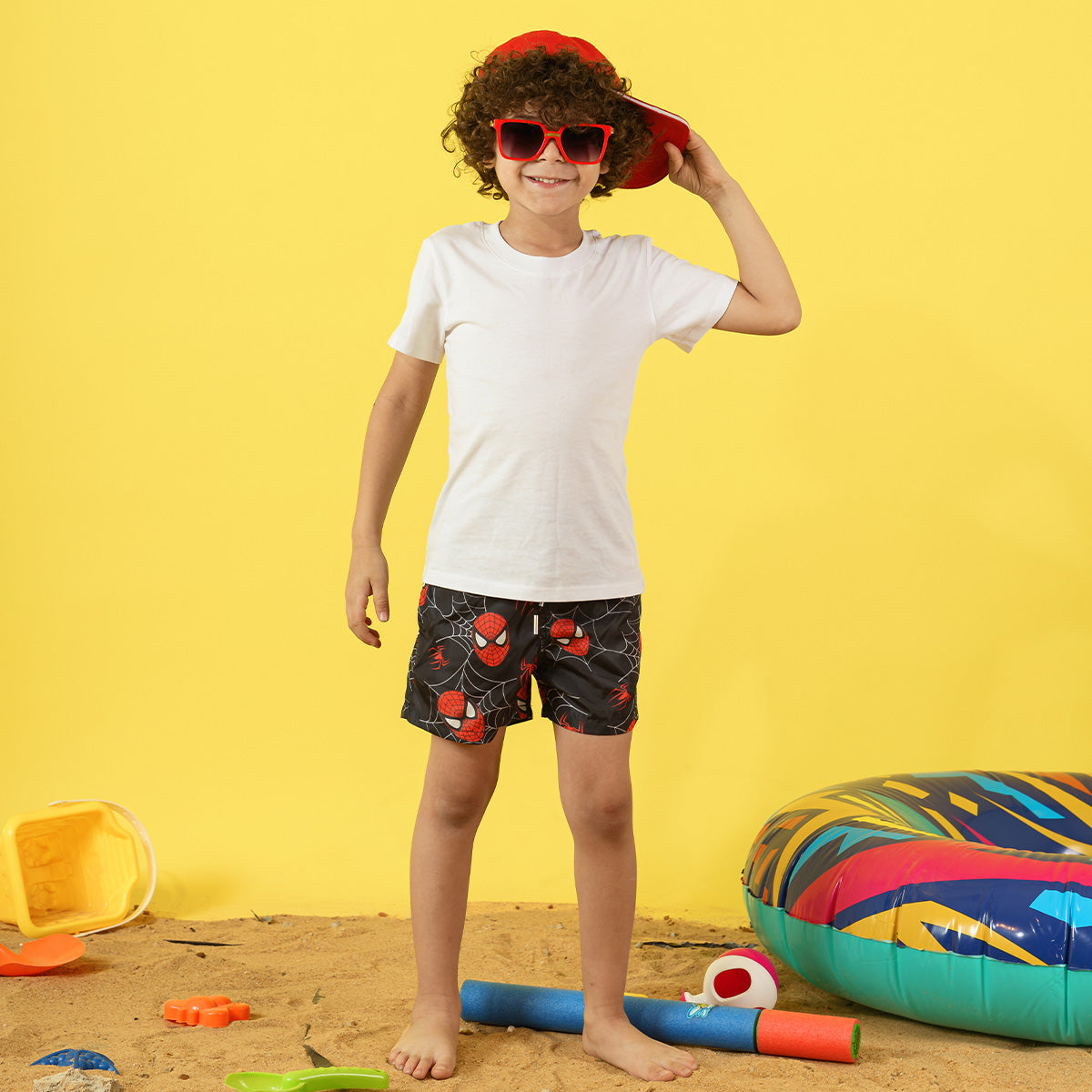 Kids Spiderman Swim Short Secondary image