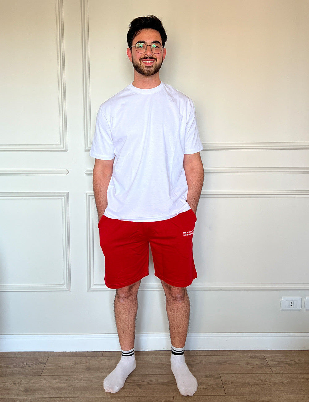 Printed Melton Set Red