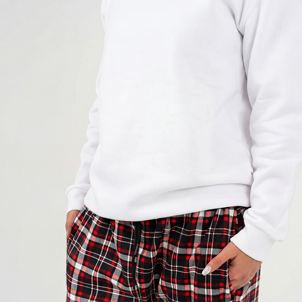 Black Red Plaid Winter Pyjama set