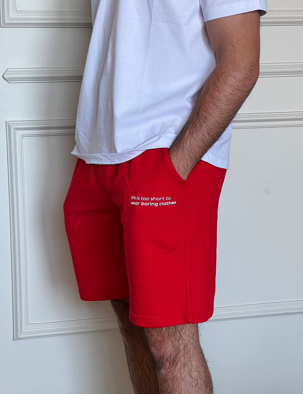 Printed Melton Set Red