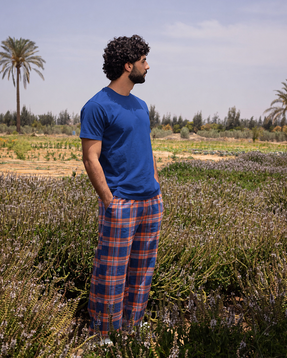 Orange Plaid Pyjama Pants set