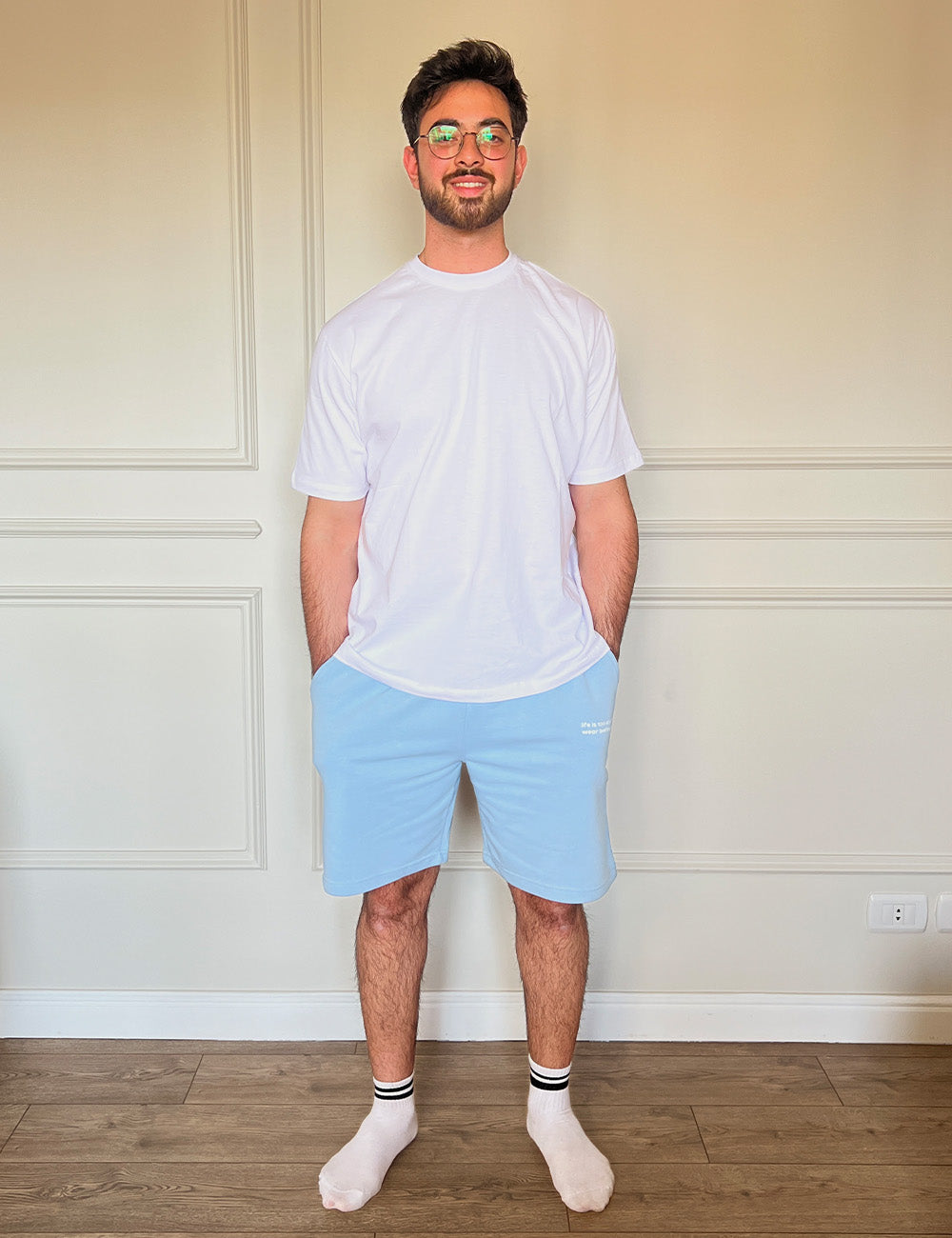 Printed Melton Set Blue Main image