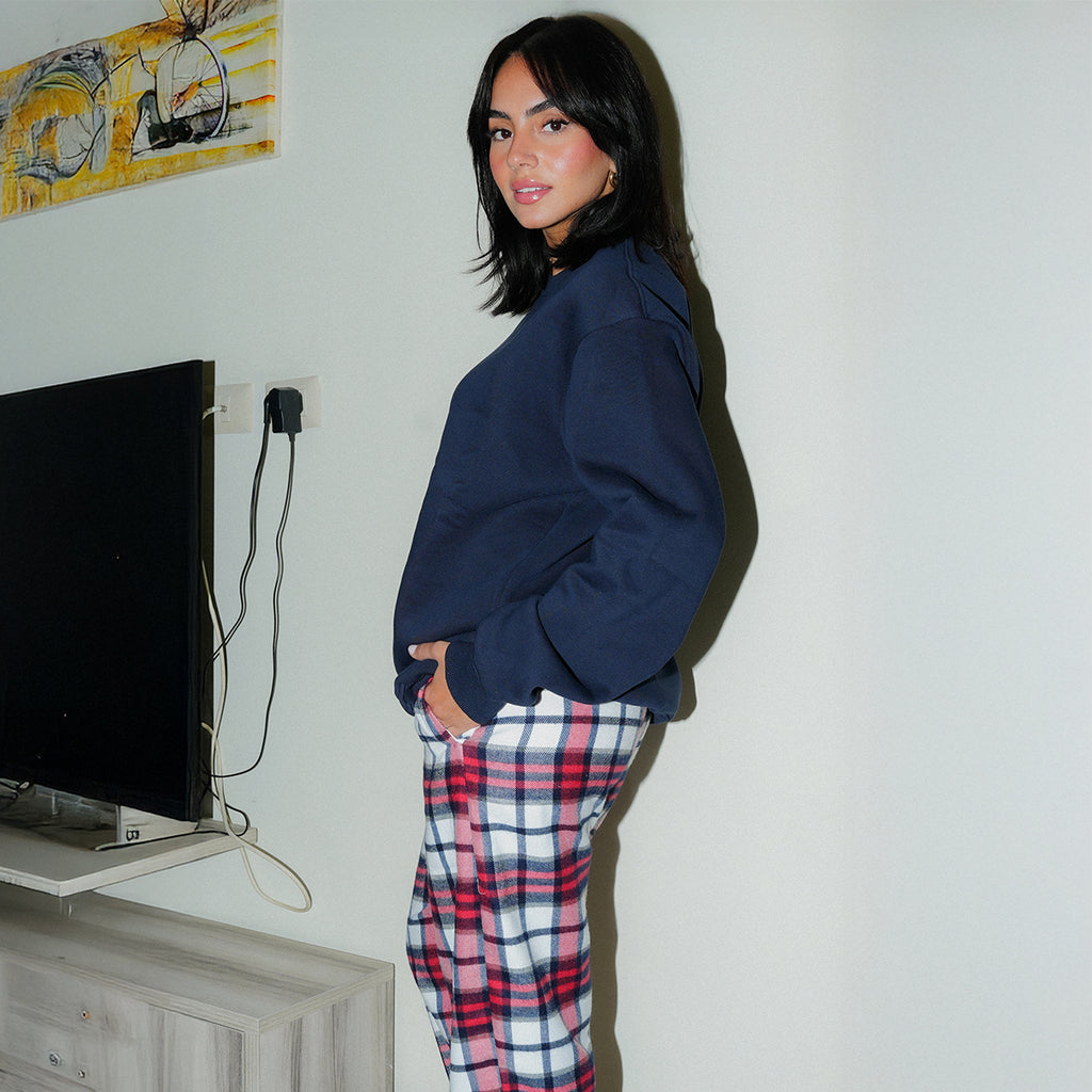 Red/Navy Plaid Flannel Set