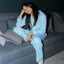 Blue striped pyjama set