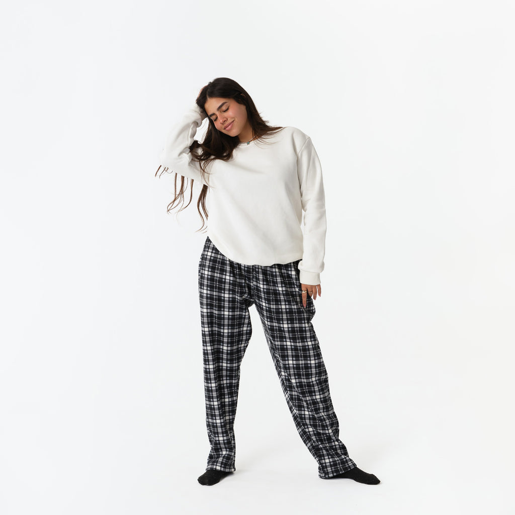 Black Plaid Winter Pyjama set