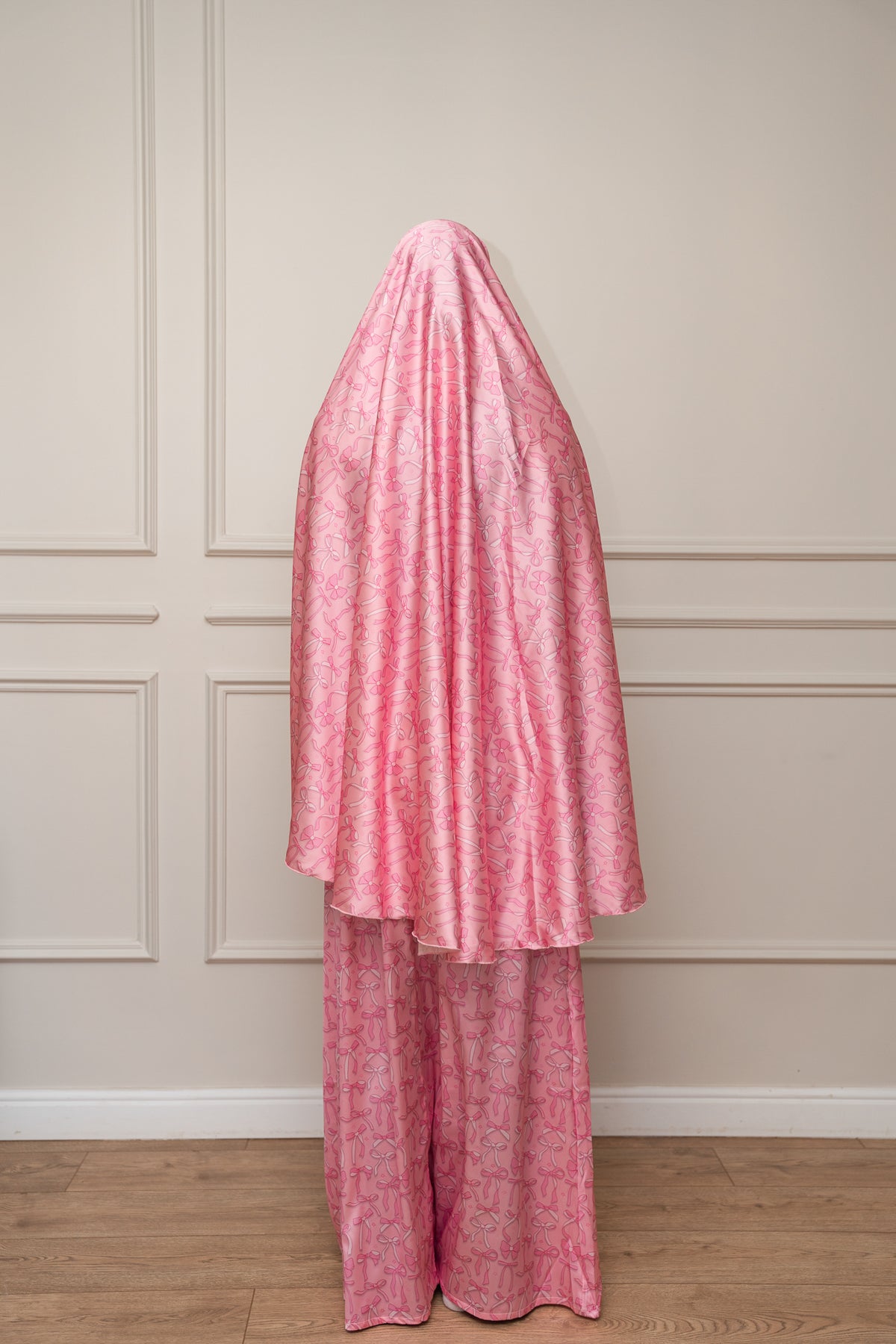 Pink Bows Satin Isdal Set