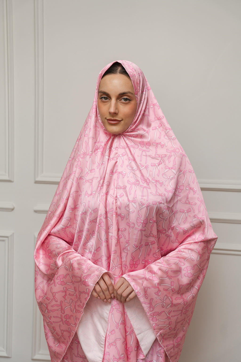 Pink Bows Satin Isdal Set