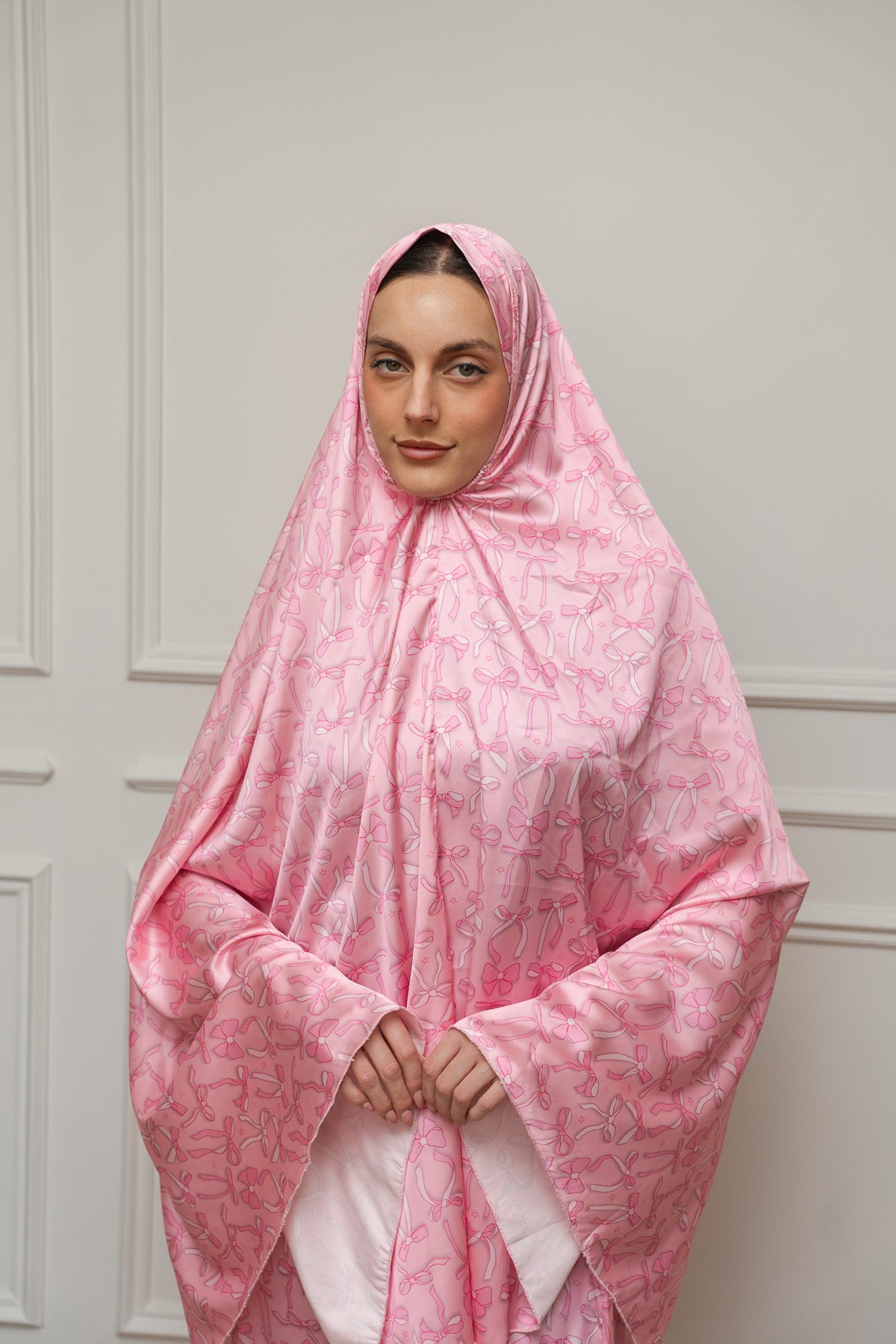 Pink Bows Satin Isdal Set