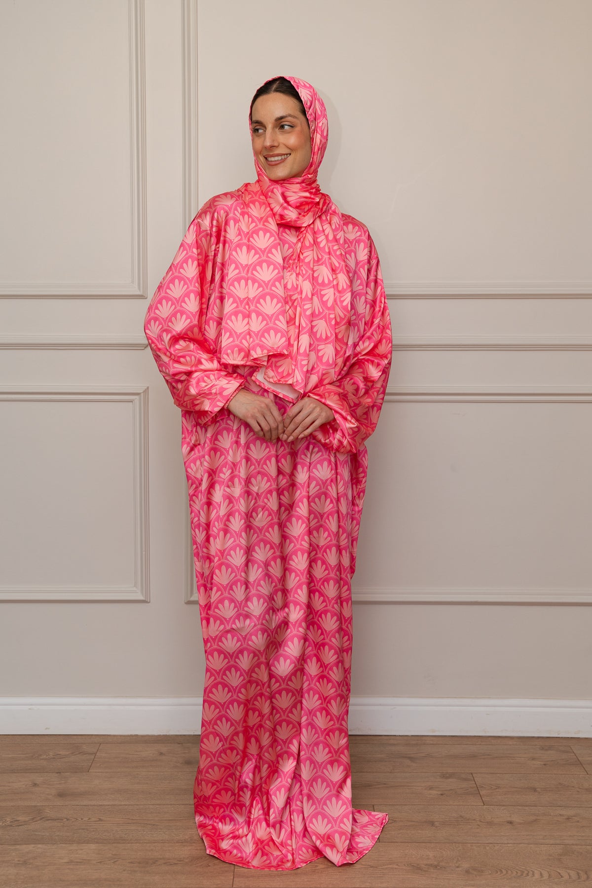 Pink Arabesque Satin Isdal Main image