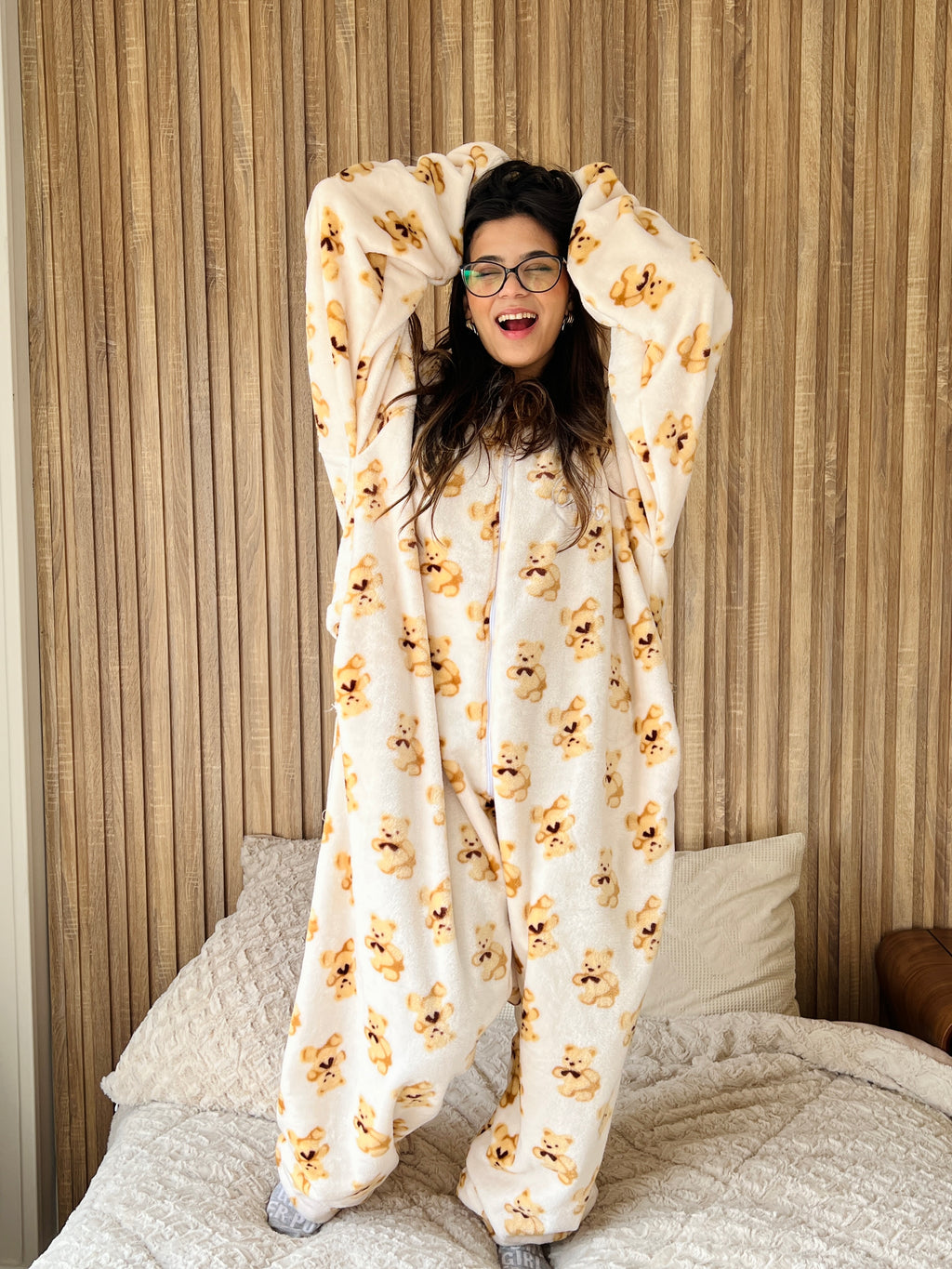 TEDDY BEAR PATTERN ONESIE