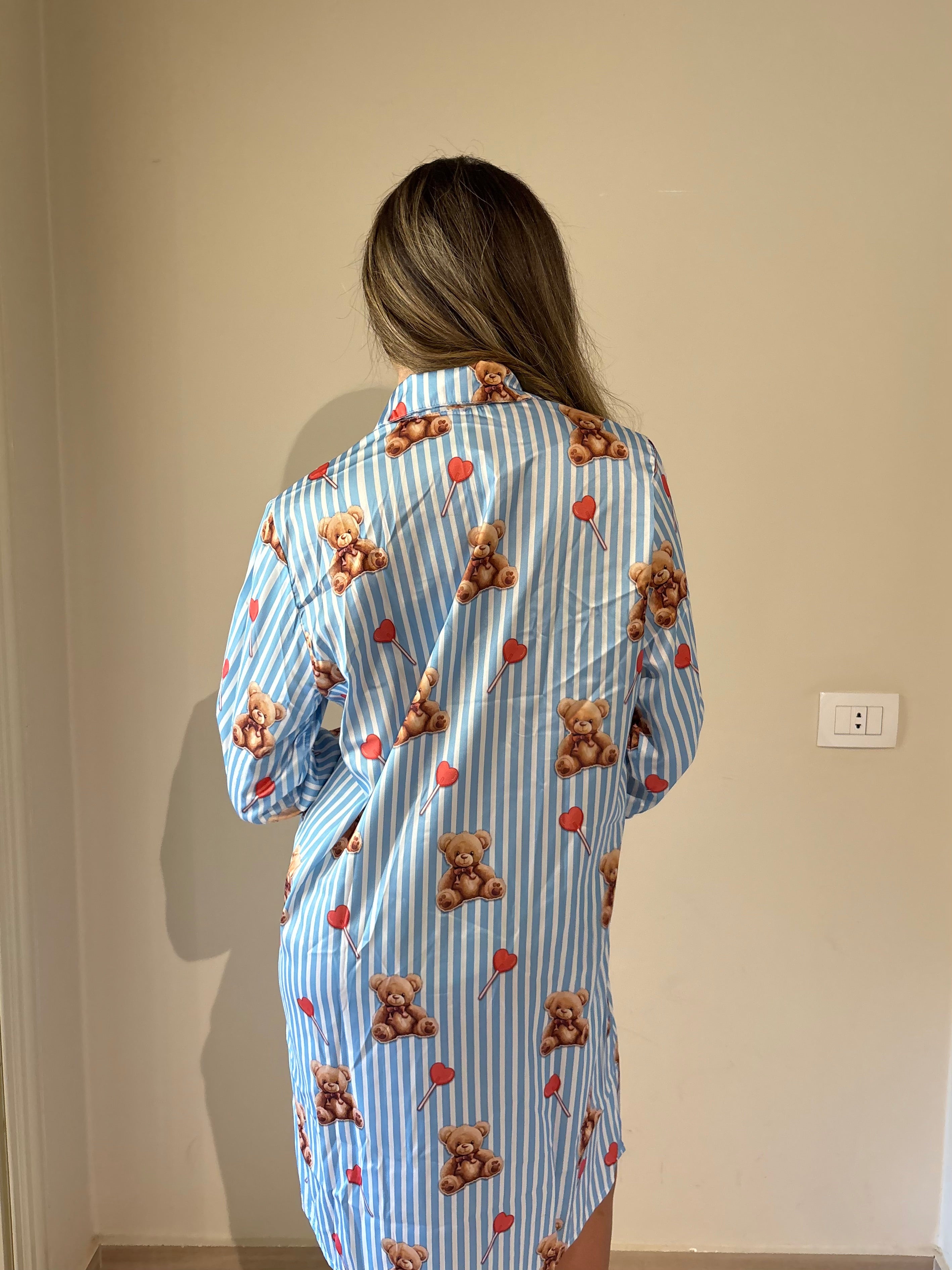 Teddy Satin Shirt Dress Secondary image