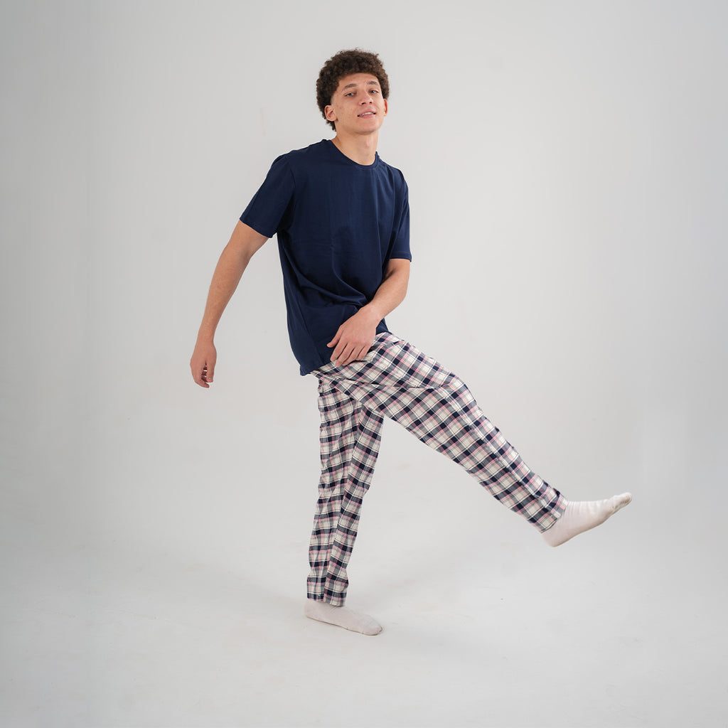 Pink Plaid Pyjama Pants set