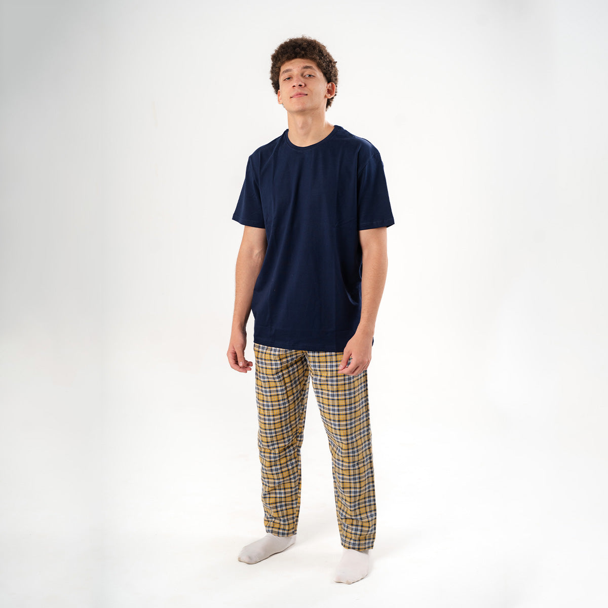 Yellow Plaid Pyjama Pants set