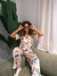 Jungle Queen Satin PJ Pants Half-Sleeve
